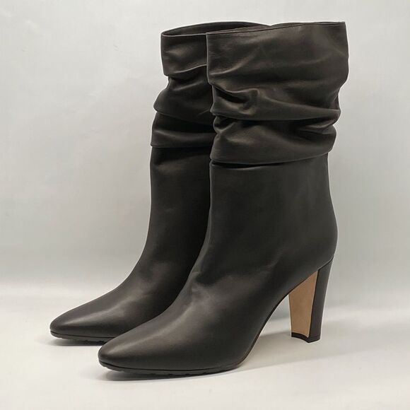 Manolo Blahnik Calasso 90MM Ruched Leather Boots size 42 - Picture 8 of 16